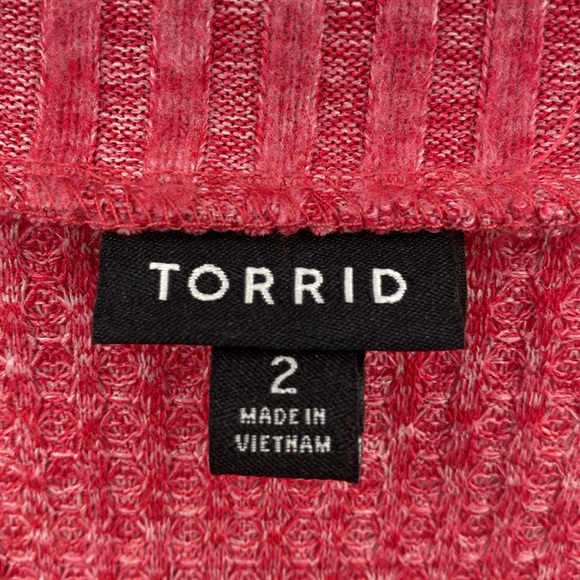 Torrid Brushed Waffle Surplice Drop Shoulder Top Casual Plus Size 2X - Picture 7 of 10